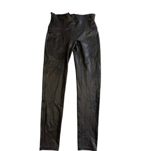 Spanx Faux Leather Leggings Black High Rise Shaping Leggings XL 20201R